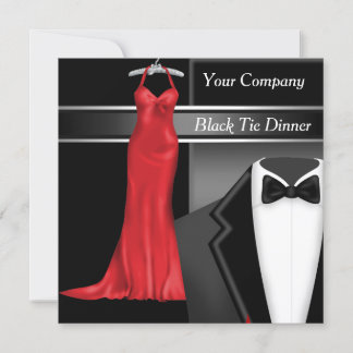 Black Krawatte Corporate Dinner Party Einladung
