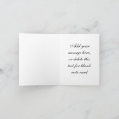 Black Krawatte Damask Foto Vielen Dank Karten (Innenseite)