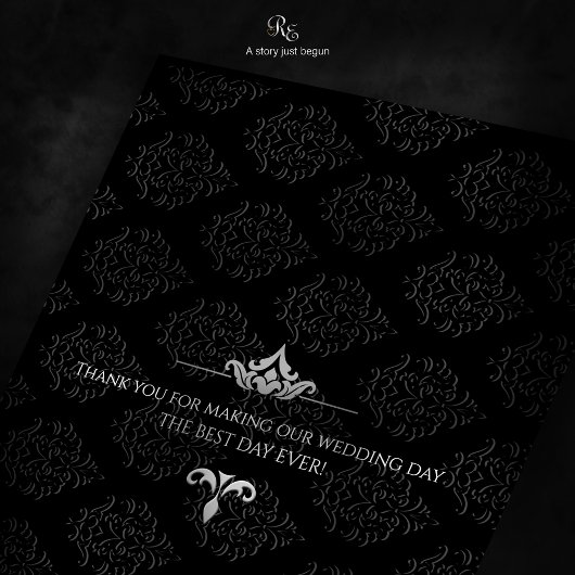 Black Krawatte Diamond Dankeskarte