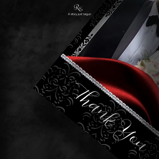 Black Krawatte Diamond Dankeskarte