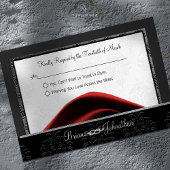 Black Krawatte Diamond RSVP Karte