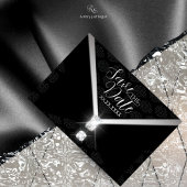 Black Krawatte Diamond Save the Date