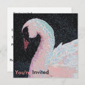 Black Krawatte Dinner Tanz Einladung (Vorne/Hinten)