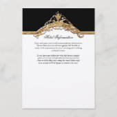 Black Krawatte Elegance 2, Golden Wedding Einladun Begleitkarte (Rückseite)
