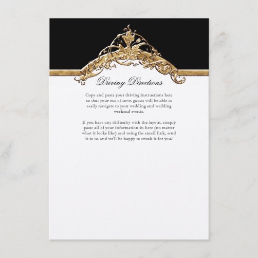 Black Krawatte Elegance 2, Golden Wedding Einladun Begleitkarte (Vorderseite)