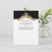 Black Krawatte Elegance 2, Golden Wedding Einladun Begleitkarte (Stehend Vorderseite)