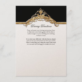 Black Krawatte Elegance 2, Golden Wedding Einladun Begleitkarte