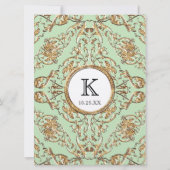 Black Krawatte Elegance 2, Golden Wedding Einladun Einladung (Rückseite)