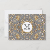 Black Krawatte Elegance 2, Golden Wedding Receptio Einladung (Rückseite)