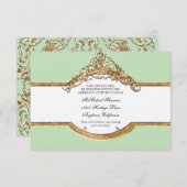 Black Krawatte Elegance 2, Golden Wedding Receptio Einladung (Vorne/Hinten)