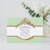 Black Krawatte Elegance 2, Golden Wedding Receptio Einladung (Stehend Vorderseite)