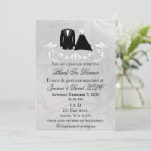 Black Krawatte Event Corporate Party Einladung (Stehend Vorderseite)