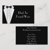 Black Krawatte Formal Tuxedo Business Visitenkarte (Vorne/Hinten)