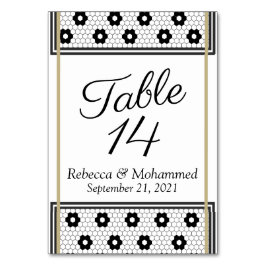 Black Krawatte French Bistro Tischnummer