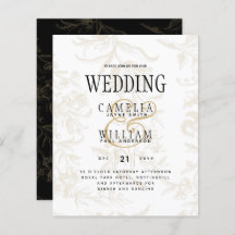 Black Krawatte Hochzeitthema Vintag Gold Damask