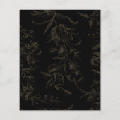 Black Krawatte Hochzeitthema Vintag Gold Damask Flyer (Hinten)