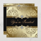 Black Krawatte Party Einladung (Vorne/Hinten)