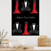 Black Krawatte Poster Carla (Küche)