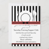 Black Krawatte Superior Einladung (Vorderseite)