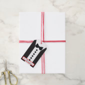 Black Krawatte Tuxedo 🎩 Funny Monogram Geschenkanhänger (Mit Garn)