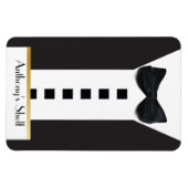 Black Krawatte Tuxedo 🎩 Funny Monogram Kühlschran Magnet (Horizontal)