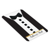 Black Krawatte Tuxedo 🎩 Funny Monogram Kühlschran Magnet (Rechte Seite)