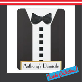 Black Krawatte Tuxedo 🎩 Funny Monogram Poster