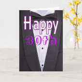 Black Krawatte tuxedo Glückwunschkarte Karte (Gelbe Blume)