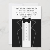 Black Krawatte Tuxedo Hochzeitseinladung Einladung (Vorderseite)