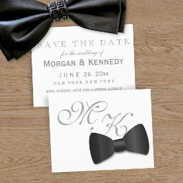 Black Krawatte Tuxedo Wedding Mini Save the Date K RSVP Karte