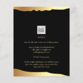 Black Krawatte Wedding Gold Foil Script Elegantes  (Rückseite)