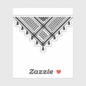 Black Kufiya Aufkleber (Blatt)