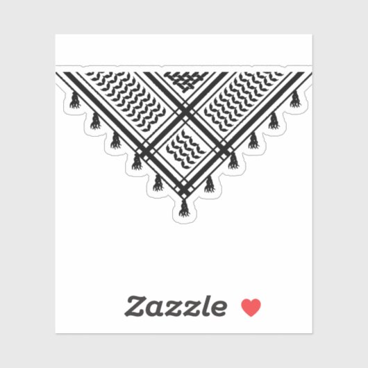 Black Kufiya Aufkleber (Blatt)