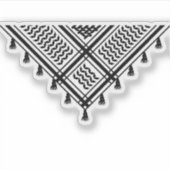 Black Kufiya Aufkleber (Vorderseite)