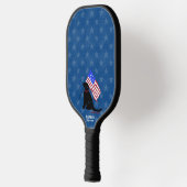 Black Lab American Flag Night Pickleball Paddle (Links)
