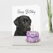 Black Lab Birthday Cake Inspector Karte (Vorderseite)