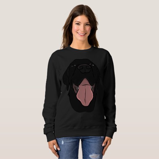 Black Lab Black Labrador Retriever Black Lab Kurz Sweatshirt (Vorne ganz)