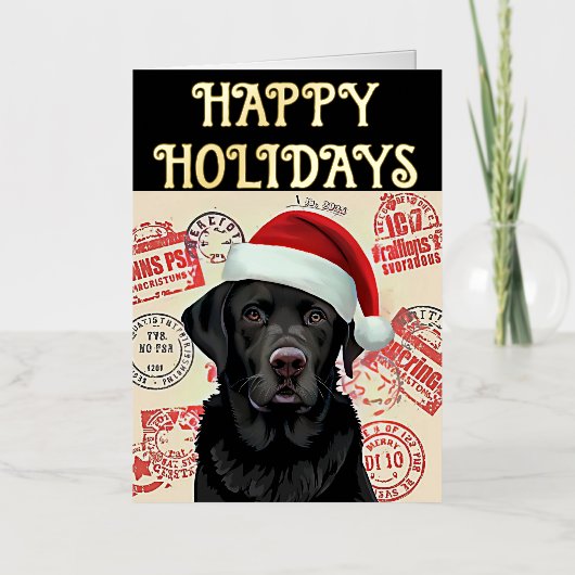 Black lab christmas (Vorderseite)