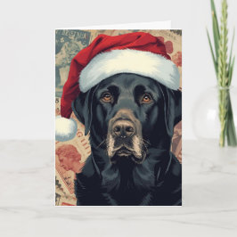 Black lab christmas feiertagskarte