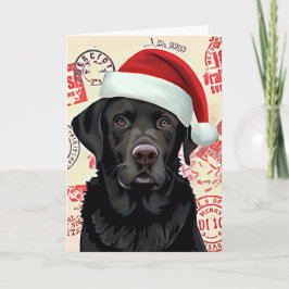 Black lab christmas feiertagskarte