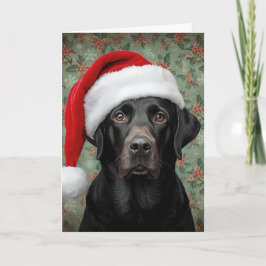 Black lab christmas feiertagskarte
