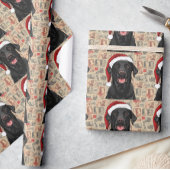 Black lab christmas gift wrap geschenkpapier