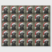 Black lab christmas gift wrap geschenkpapier (Flach)