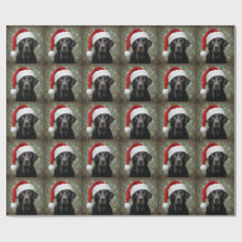 Black lab christmas gift wrap geschenkpapier