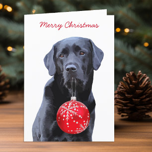 Black Lab Christmas - Labrador Holiday - Black Dog Feiertagskarte