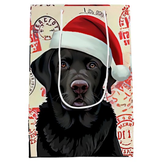 Black lab christmas mittlere geschenktüte (Rückseite)