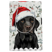 Black lab christmas mittlere geschenktüte (Vorderseite)