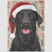 Black lab christmas seidenpapier (Vorderseite)