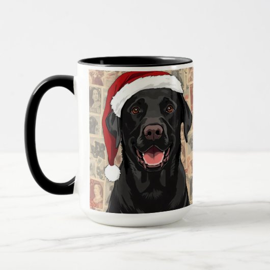Black lab christmas tasse (Links)