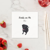 Black Lab Cocktail Napkins Serviette (Beispiel)